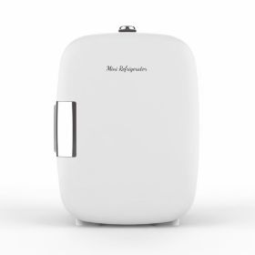 Mini Refrigerator Of 5 Liters, Compact Refrigerator And Small Skincare And Food-beverage Storage Box (Option: White)
