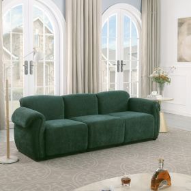 93 Length ,Fashionable Modular Sofa,iron Frame,chenille Sofa,GREEN, Suitable For Living Room, Bedroom (Option: Green)