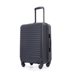 Carry On Luggage,Suitcases With Wheels,ABS Lightweight Carry On Suitcase,Hard Shell Luggage,20-Inch   Black (Option: Black)