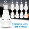 8PCS/4PCS Rechargeable LED Light Bulbs 80W Equivalent 1200mAh Battery Backup for Power Outages Emergency Use A19 Size E26/E27 Socket Portable Flashlig