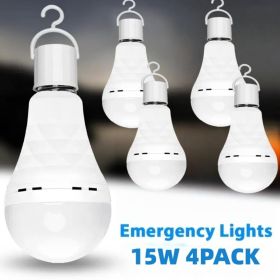 8PCS/4PCS Rechargeable LED Light Bulbs 80W Equivalent 1200mAh Battery Backup for Power Outages Emergency Use A19 Size E26/E27 Socket Portable Flashlig (Quantity: 4-PCS)