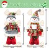 DearSun 13" H Christmas Snowman Family with Red Knitted Scarf and Hat Christmas Decor