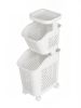 Stitched Laundry Basket Household Dirty Clothes Storage Basket Bathroom Partition Floor to Floor Shelf Narrow