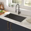 Classic Rectangular Gunmetal Black Undermount Kitchen Sink - 16 Gauge Single Bowl with Drain Assembly
