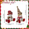 DearSun 13" H Christmas Snowman Family with Red Knitted Scarf and Hat Christmas Decor