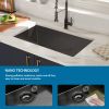 Classic Rectangular Gunmetal Black Undermount Kitchen Sink - 16 Gauge Single Bowl with Drain Assembly