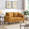 57 " High Resilience Loveseat Sofa, Wooden Frame 2 Seat Sofa, Comfy , Small Space Saving Modern Upholstered Sofa