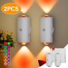 4pcs Rechargeable LED Night Light Wall Lamp Commercial StrobeLight Multi-color Mode Dimmable Indoor Light Magnetic StepLight for Entryway Bedside Desk