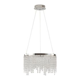 16-inch Luxury Crystal LED Chandelier - Adjustable Height And Color Temperature  3000K-6000K  Modern Chandelier For Living Room, Dining Room And (Option: Default)