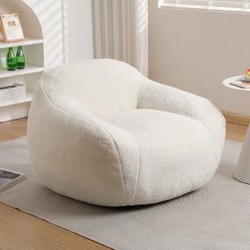 Bean Bag Chair ,Bean Bag Sofa For Adults Comfy Beanbag Giant Bean Bag Chair With Spacious Design Bean Bag Couch With Armrest Large Bean Bag Chair (Option: Off White)