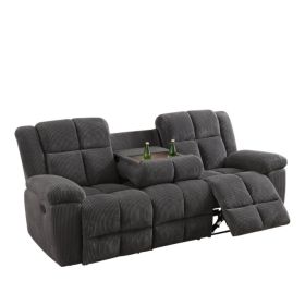 Pickup Only--Dark Grey Stripe Fabric Living Room Intelligent Recliner Sofa (Option: GS5122 S)