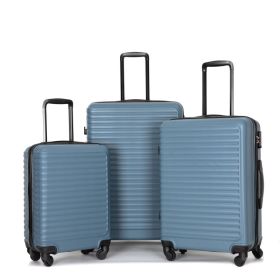 Luggage Sets 3 Piece,Suitcases With Wheels Hardshell,Lightweight Travel Suitcase Sets With TSA Lock, Blue,20  24  28inch (Option: Blue)