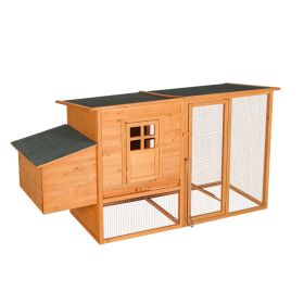 Extra-large Wooden Chicken Coop, Outdoor Unit That Can Be Easily Assembled And Stable, Indoor With Cleaning Tray And Waterproof Roof (Option: Natural Wood)