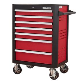28inch 7 Drawer Tool Cabinet (Option: BlackRed)