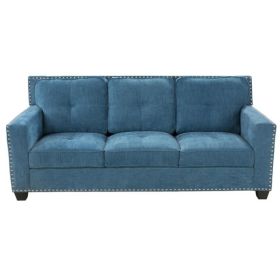 Pickup Only--Blue Linen 3-Piece Living Room Sofa Set (Option: F2503  S)