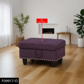 Self-pickup Only--Amaranth Linen 3-Piece Sofa Set Living Room Sofa (Option: F09917  O)