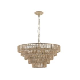 Same As W1340P155977-L1019-5 24  Modern 5-Layer Woven Hemp Rope Chandelier, Boho Style Pendant Light, Elegant Hanging Light Fixture For Living Ro (Option: Default)