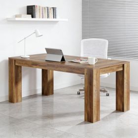 Office Desk,Computer Desk,Executive Desk,Writing Table (Option: Rustic Brown)