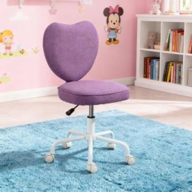 Heart Love Shaped Back Design Office Chair (Option: Purple)