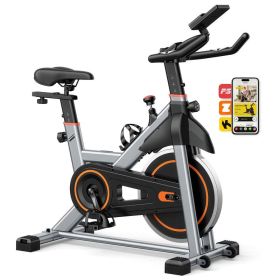 A Fitness Bike With A Liquid Crystal Display And An Infinite Resistance Adjustment Function, Allowing For Adjustment Of The Seat And Handlebars (Option: Orange)
