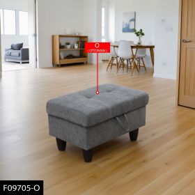 Only Self Pickup--Dark Grey Fluffy Fabric Living Room Sofa Set (Option: F09705  O)